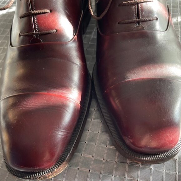 Salvatore Ferragamo leather brown oxfords shoes size 8 1/2